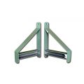 Dulimex DX ES DU WE ES DU WE dragerset links en rechts staal 160x200 mm wit 0513.220.1002