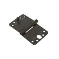 Dulimex DX H165E15895124 nylon glijlagerscharnier 3 mm doorgezette knoop ronde hoeken 150x89 mm verzinkte pen staal zwart SKG*** 6712.154.8915-0D