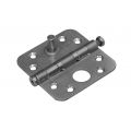 Dulimex DX H367-76762025 kogellagerscharnier ronde hoeken 76x76 mm RVS pen RVS geborsteld SKG** 6732.133.7676