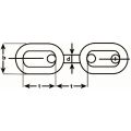 Dulimex DX SKH.0330-F sierketting vierkant hamerslag 3,0 mm staal gebronsd rol 20 m 5800.SKH.0330-F