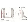 Dulimex DX PO 305 EB SE anti-paniekstang DX 305 SE enkele deur 1-puntssluiting met insteek anti-paniekslot doornmaat 56,9 mm PC-maat 47,5 mm zilvergrijs 4003.603.0542