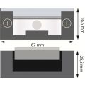 JIS Nadal ESP 1410 elektrische sluitplaat smal AC-DC 12-24 V wissel- en gelijkspanning arbeidsstroom 4003.014.1410