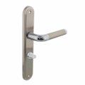 Intersteel Living 1683 deurkruk Agatha op langschild WC 63/8 mm chroom-nikkel mat 0016.168365