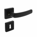 Intersteel Living 0059 deurkruk Denham op rozet 50x50x10 mm met 7 mm nokken met sleutelplaatje zwart 0023.005903
