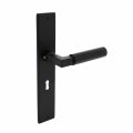 Intersteel Living 0378 deurkruk Bau-stil met schild 236x44x6 mm sleutelgat 56 mm mat zwart 0023.037824
