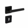 Intersteel Living 1707 deurkruk Bastian op rozet 55x55x10 mm met sleutelrozet zwart 0023.170703