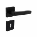 Intersteel Living 1712 deurkruk Minos op vierkant rozet met nokken met sleutelplaatje mat zwart 0023.171203