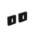 Intersteel Living 3093 sleutelplaatje kunststof verdekt met nokken vierkant 50x50x10 mm aluminium zwart 0023.309316