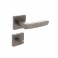 Intersteel 1712 deurkruk Minos op vierkante rozet met nokken 55x55x10 mm en WC sluiting 8 mm antraciet-grijs 0029.171210