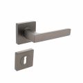 Intersteel 1713 deurkruk Hera op vierkante rozet met nokken 55x55x10 mm en sleutelplaatje antraciet-grijs 0029.171303