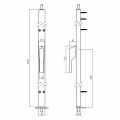 P+E 1422 espagnolet voor deuren niet afsluitbaar 270 cm rechtsdraaiend wit RB-1422-27A-78R