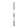 P+E 4021 sluitplaat zonder lip voor projectsloten met dag- en nachtsschoot 265x28 mm RVS geborsteld SL-4021-000-130