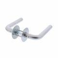 P+E 8115 deurkruk L-model op ronde rozet 8 mm stift RVS geborsteld ZW-8115-A00-130