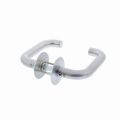 P+E 8118 deurkruk U-model op ronde rozet 8 mm stift RVS geborsteld ZW-8118-A00-130