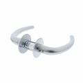 P+E 8698 deurkruk Sabel op ronde rozet 8 mm stift RVS geborsteld ZW-8698-A00-130