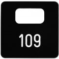 Hermeta 2100 garderobe nummerplaatje Gardelux 2 voor bezoeker zwart 2100-80