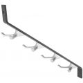 Hermeta 2350 garderobe hakenstrip Gardelux 2R zwart en haken naturel 2350-21