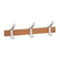 Hermeta 2680 wand garderobe kapstok serie A 3-haaks hout winkelverpakking 2680-36W