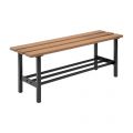 Hermeta 3080 zitbank Gardelux type 3 115 cm houten zitting met schoenenrek zwart 3080-70
