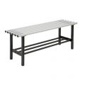 Hermeta 3082 zitbank Gardelux type 3 115 cm aluminium zitting met schoenenrek zwart 3082-70