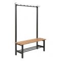 Hermeta 3085 zitbank Gardelux type 5 115 cm houten zitting met schoenenrek zwart 3085-70