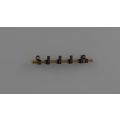 Hermeta GA7293 wand garderobe Gardelux Anna 3 haaks hout-aluminium mat zwart GA7293-36-18
