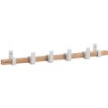 Hermeta GA7444 wand garderobe Gardelux Anna 4 haaks hout-aluminium mat naturel GA7444-36-11