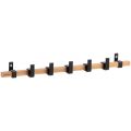 Hermeta GA7444 wand garderobe Gardelux Anna 4 haaks hout-aluminium mat zwart GA7444-36-18