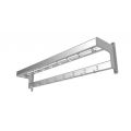 Hermeta GF2B wand garderobe Gardelux Fit 2 aluminium basis 730 mm 11 haken mat naturel-steunen grijs RAL 7035 fijnstructuur GF2B0730-77