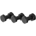 Hermeta X'Tenz X002 haak Ctrl Bolt S handdoekhaak mat zwart set 3 stuks X002.01-18