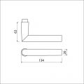 Ami 374 deurkruk gatdeel aluminium M6 F1 104850