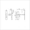 Ami VHB 250/15-169/50 KT veiligheids knop-kruk langschildgarnituur SKG*** kerntrekbeveiliging Archi Design ovaal VHB 250/15 knop 169/50 KT 72 en deurkruk 356 profielcilinder PC 72 Irox deurdikte 38-42 mm 623126