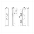 Ami VHB 251/15 KT senioren veiligheidlangschild SKG*** kerntrekbeveiliging omkeer VHB 251/50/15 buiten KT 72 omkeer binnen profielcilinder PC 72 omkeer F1 deurdikte 38-42 mm 891163