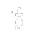 Ami 169/50 knopkruk Archi Design deurdikte 38-42 mm Irox 620080