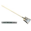 DeWit aluminium ballastschop 28 cm breed met 130 cm knopsteel 23447