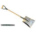 DeWit aluminium ballastschop 28 cm breed met slijtstrip 90 cm steel en ijzeren D greep 23455