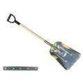DeWit aluminium graanschop 31 cm breed met slijtstrip 90 cm steel met kunstof D-greep 23472