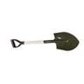 DeWit legerschep groen gelakt met 50 cm houten steel en groen gelakte metalen D greep 23750