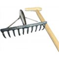 DeWit tuinhark 10 tands verstevigd met geharde tanden essen steel met hilt 155 cm 23872