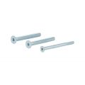 GPF Bouwbeslag AG0337 binnenzeskantbout PK DIN 7991 10.9 galvanisch verzinkt voor set veiligheids schilden tot deurdikte 84 mm 2x M8x90/1x M6x90 mm gegalvaniseerd AG0337