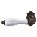 Utensil Legno FM383L/R RSB deurkruk gatdeel op rozet 65x40 mm links-rechtswijzend roest-porselein TH7038370200