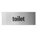 GPF Bouwbeslag RVS 0401.09.0004 deurbordje Toilet rechthoekig 50x130x1 mm zelfklevend RVS geborsteld GPF0401090004