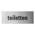 GPF Bouwbeslag RVS 0401.09.0005 deurbordje Toiletten rechthoekig 50x130x1 mm zelfklevend RVS geborsteld GPF0401090005