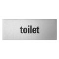 GPF Bouwbeslag aluminium 0401.80.0004 deurbordje Toilet rechthoekig 50x130x0,5 mm zelfklevend aluminium GPF0401800004