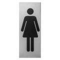 GPF Bouwbeslag aluminium 0402.80.0002 pictogram Dames rechthoekig 130x50x0,5 mm zelfklevend aluminium GPF0402800002