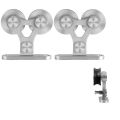 GPF Bouwbeslag RVS 0516.09 schuifdeurhanger set Twin RVS voor extra deur RVS geborsteld GPF051609010