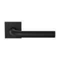 GPF Bouwbeslag ZwartWit GPF1000.61-02 Aka deurkruk op vierkant rozet 50x8 mm zwart GPF1000610100-02