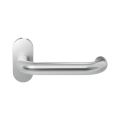 GPF Bouwbeslag RVS GPF1005.09-04R Hoa deurkruk gatdeel op ovaal rozet 70x32x10 mm rechtswijzend RVS geborsteld GPF1005090300-04