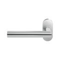 GPF Bouwbeslag RVS GPF1015.09-04L Toi deurkruk gatdeel op ovaal rozet RVS 70x32x10 mm linkswijzend RVS geborsteld GPF1015090200-04