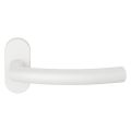 GPF Bouwbeslag ZwartWit GPF1075.62-04L Tonga deurkruk gatdeel op ovaal rozet wit 70x32 mm linkswijzend GPF1075620200-04